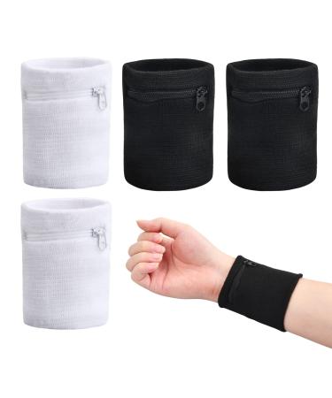 Laughhe welding tapes wrist welding tape for men women 4 pieces wrist bag with zip pocket coin key storage for jogging walking basketball running sport