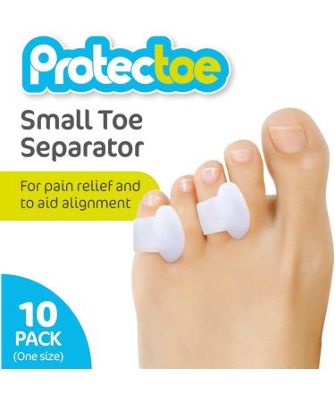Protectoe Single Gel Small Toe Separator - Box of 10 | Toe Spacer for Overlapping Toes | Gel Toe Separators - Buy Online on GoSupps.com