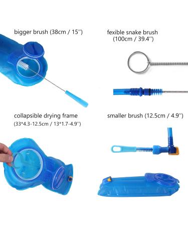 Unigear 2L Hydration Water Bladder Reservoir - BPA-Free & Taste-Free for Backpacking, Biking, Hiking, Camping - Blue - Buy Online on GoSupps.com