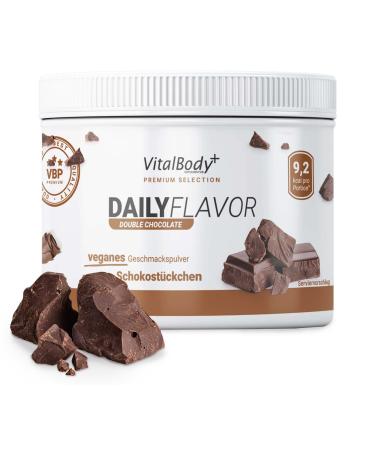 Vitalbodyplus dailyflavor double chocolate low -calorie and low -sugar flavor powder only 9 kcal per portion 250 g - vegan gluten -free and heat -resistant independent of laboratory testing & certified Double Chocolate 250 g (1 Pack) - Buy Online on GoSupps.com