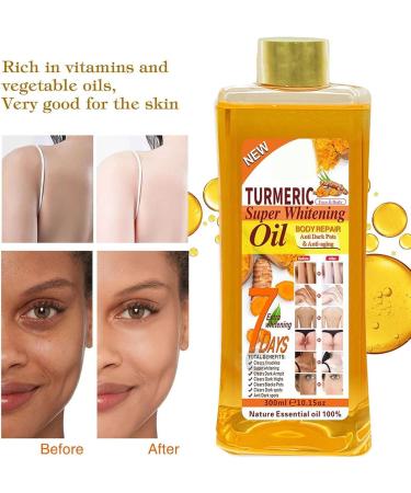  Generisch Turmeric Oil 300ml Brightening Body & Face Oil with Vitamin C Deep Hydration Skin Moisturizing Oils Super Whitening Massage Oil with - Buy Online on GoSupps.com