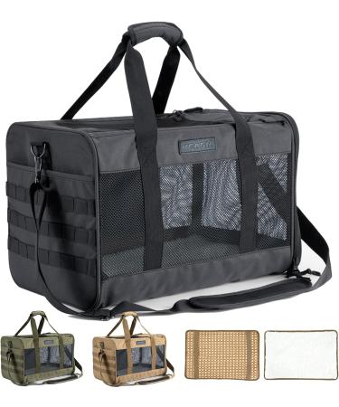 VEAGIA Pet Carrier for Medium Cats & Small Dogs - Black | Under 25 lbs - Buy Online on GoSupps.com