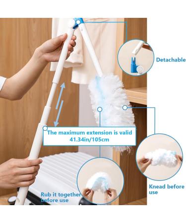 Electrostatic Duster Handheld Extendable Duster Detachable Disposable Duster with 6 Duster Refills 41.34in Multipurpose Duster Cleaning Supplies - Buy Online on GoSupps.com