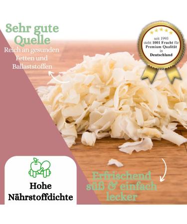  1001 Frucht 1001Fruit - Coconut Chips - Unprocessed no added sugar - 250g - 100% unsweetened and unroasted coconut flakes - Buy Online on GoSupps.com