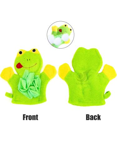 4 Pack Azure Zone Cartoon Hand Puppet Bath Wash Mitt Towel with Animal Designs - Perfect for Bath and Shower - Buy Online on GoSupps.com