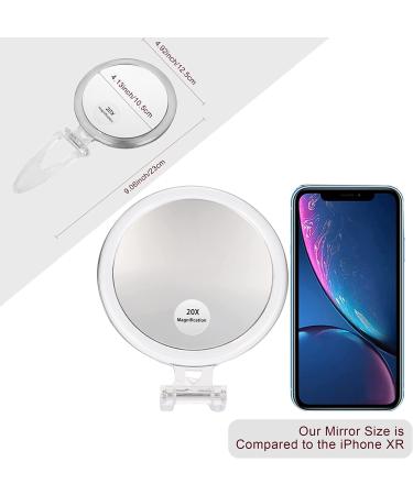 5-Inch 20X Magnifying Mirror | Two-Sided Makeup Mirror with 20X/1X Magnification | Folding Mirror for Makeup, Tweezing, Blackhead & Blemish Removal - Buy Online on GoSupps.com