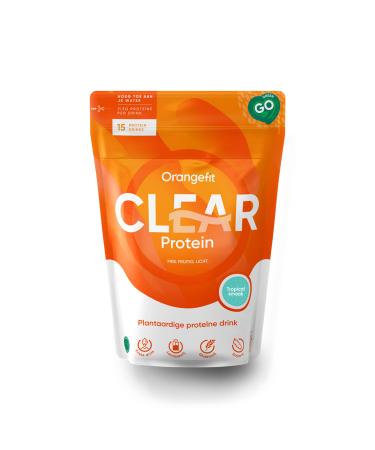 OrangeFit Clear Protein - Tropical - Refreshing Plant Protin Powder - Vegan Protein - Clear Protein Shake - 240g (15 Drinks)