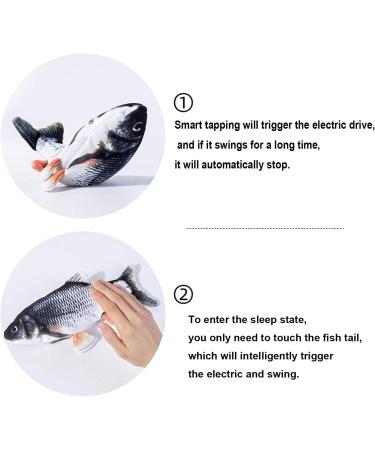 Floppy Fish Cat Toy | Electric Catnip Plush Simulation Toy for Indoor Cats | Interactive Kitten Chew Toy | Bronze - Buy Online on GoSupps.com