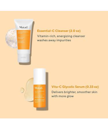 Murad The Glow Infusers - 2-Piece Set (Worth 44) - Essential-C Cleanser 60ml & Vita-C Glycolic Serum 10ml - Buy Online on GoSupps.com