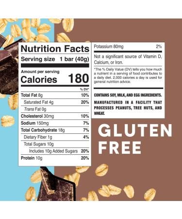 ZonePerfect Oatmeal Chocolate Chunk Protein Bars - 10g Protein, Nutritious Gluten Free Snack - 5 Count - Buy Online on GoSupps.com