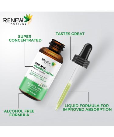 Renew Actives Organic Ashwagandha Liquid - 4 Fl Oz. - Buy Online on GoSupps.com