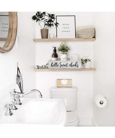MayAvenue Farmhouse Bathroom Decor Box - Hello Sweet Cheeks Double Sided Toilet Paper Holder - Buy Online on GoSupps.com