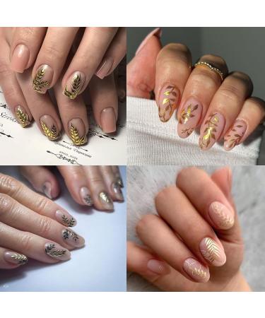 Buy 8 Sheets White Gold Flower Nail Art Stickers - 3D Self-Adhesive Daisy & Holographic Designs for Women | International Shipping - Buy Online on GoSupps.com