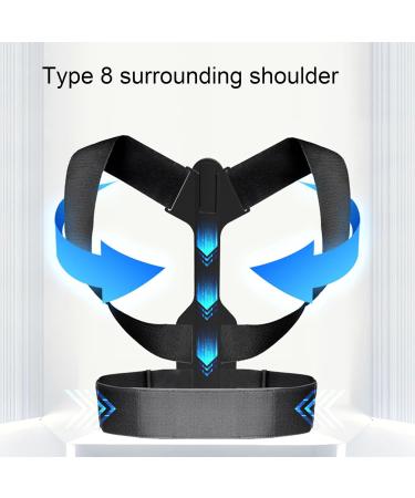 Walbest Posture Corrector for Men & Women - Adjustable Back Support Brace for Pain Relief & Comfort - Black - Buy Online on GoSupps.com