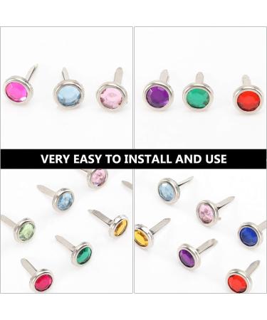 Amosfun 100pcs Mini Heart Brads Metal Fasteners for DIY Crafts 8x15mm - Random Color | Scrapbooking Paper Embellishments - Buy Online on GoSupps.com