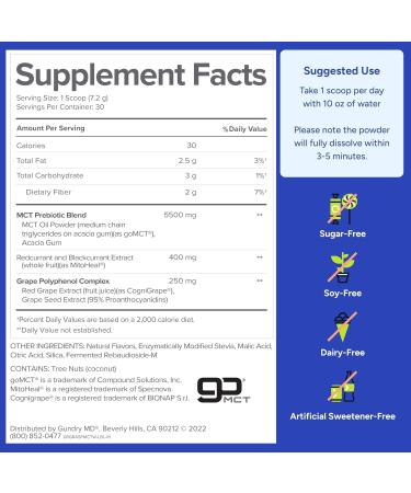 Gundry MD MCT Wellness Powder to Support Energy Ketone Production and Brain Health Keto Friendly Sugar Free (90 Day Supply Raspberry Medley) Raspberry Medley 7.62 Ounce (Pack of 3) - Buy Online on GoSupps.com