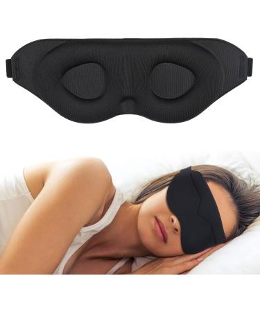 Premium 3D Contoured Sleep Eye Mask for Men & Women - Light Blocking Soft Comfort Blindfold for Travel & Yoga - Perfect for Naps - Buy Online on GoSupps.com