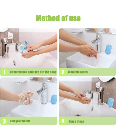 Pack of 12 Sets Travel Camping Toiletry Paper Soap Sheets - Foaming Box (Color May Vary) - Buy Online on GoSupps.com