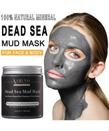 Dead Sea Mud Mask for Face & Body - Deep Cleansing Acne Treatment Pore Minimizer Natural Charcoal Blackheads Remover - 11.28fl.oz Spa Clay Facial Mask for Men & Women - Buy Online on GoSupps.com
