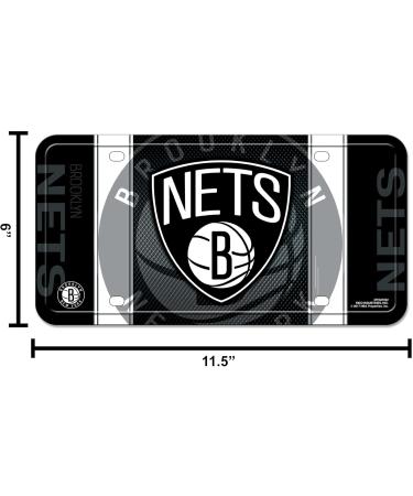 Rico Industries NBA Brooklyn Nets Metal License Plate Tag 6 x 11.5 in Team Colors | Shop Internationally - Buy Online on GoSupps.com