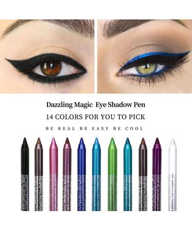 10 Colors Glitter Eyeliner Pencil Set for Women - Waterproof Metallic Eye & Lip Liners Kit - Professional Eye Makeup in Blue, Pearl, and More - Buy Online on GoSupps.com