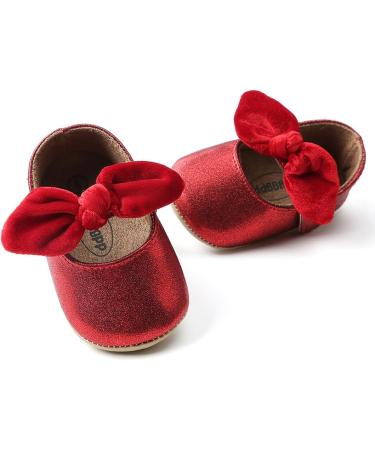 RVROVIC Baby Girl Moccasins 0-6 Months Red | Infant Princess Sparkly Soft Sole Prewalker Toddler Shoes - Buy Online on GoSupps.com