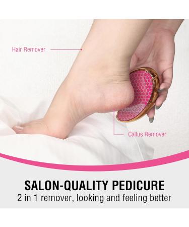 Nano Glass Heel Scraper - Foot Shower Scrubber & Dead Skin Remover | Pink Pedicure Tool for Back Arms & Legs Care - Buy Online on GoSupps.com