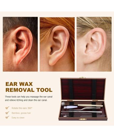 12Pcs Bamboo Handle Goose Hair Ear Pick - Ear Wax Remover & Cleaner Tool for Adults - Ear Care Supplies - Buy Online on GoSupps.com
