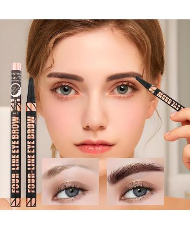 Jubepk Eyebrow Pencils Waterproof Eyebrow Tip Applicator 4 Tip Design Long Lasting Contouring 1ml Coloring Tool for Men Women Shaping and Filling in Sparse Areas - Buy Online on GoSupps.com