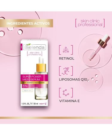 Bielenda Professional Skin Clinic Anti-Age Night Face Serum 30ml Actively Rejuvenating for Youthful Skin | International Shipping - Buy Online on GoSupps.com