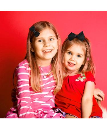 Greoer 2 Pieces Black Ribbon Headband Satin Black Bowknot Hairband with 2 Pieces Black Hair Bows Bow Headband Hair Accessories for Girls for Birthday Daily Decoration Back to School Accessories - Buy Online on GoSupps.com