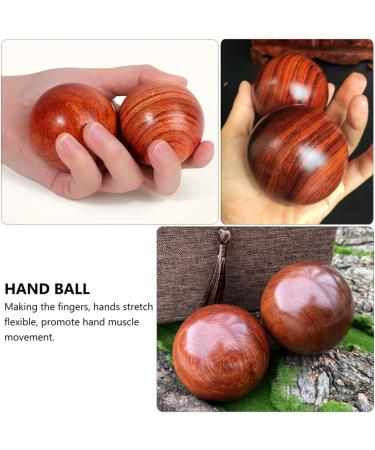 Natural Solid Wood Massage Ball - 2-Pack Hand & Foot Massager - 5cm Round Massage Balls for Hand Exercise | Health & Wellness - Buy Online on GoSupps.com