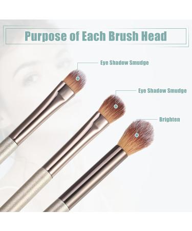 VOCOSTE 2pcs Double-ended Makeup Brush Kit - Under Eye Concealer & Highlighter Eyeshadow Brush | Premium Wooden Handle Smudger Tool for Flawless Makeup - Buy Online on GoSupps.com