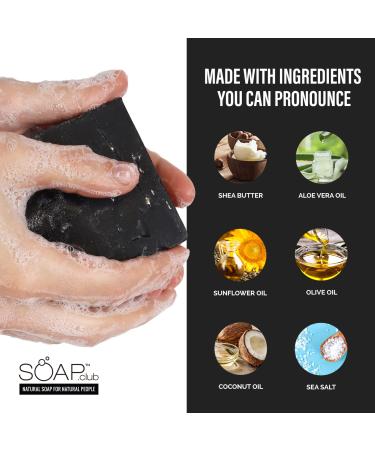 Dead Sea Natural Bar Soap - Handmade Face & Body Soap with Dead Sea Salt & Activated Charcoal - Ideal Gift Set for Men | SOAP CLUB - Buy Online on GoSupps.com