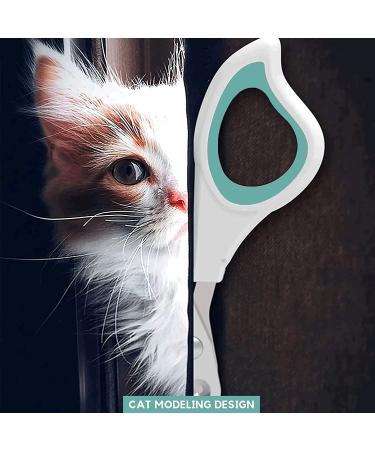 Trumoon Circular Cut Hole Cat Nail Clippers and Trimmers - Professional Grooming Tool for Hyperactive Cats - White-Grey - Buy Online on GoSupps.com