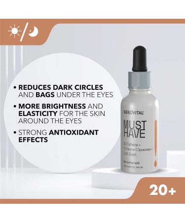 Gerovital Must Have Eye Serum - 3% Caffeine for Dark Circles & Bags | International Shipping Available - Buy Online on GoSupps.com