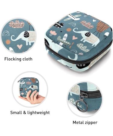 GIAPB Elephant Airplane Period Bag - Sanitary Napkin Storage & Travel Makeup Pouch #2806 - Buy Online on GoSupps.com