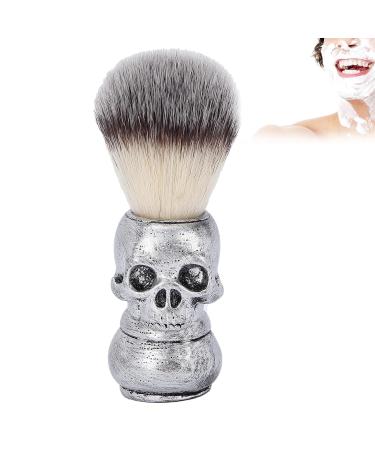 Men's Skull Shaving Brush - Premium Silver Beard & Hair Brush for Barbers & Home Use - Buy Online on GoSupps.com