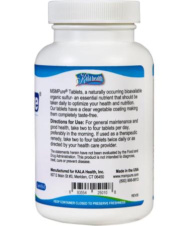 KALA HEALTH MSMPure MSM Tablets 120 Count and MSM Gel with Organic Aloe 8oz Bundle - Buy Online on GoSupps.com
