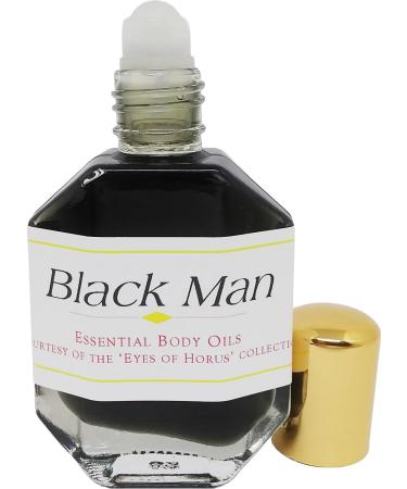 Black Man For Men Scented Body Oil Fragrance Roll-On - Black - 1/2 oz. - ID#34080 0.5 Fl Oz (Pack of 1)