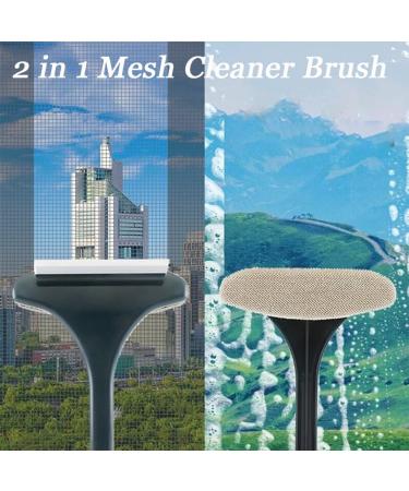 LONGLUAN 2 in 1 Mesh Cleaner Brush 2 in 1 Window Mesh Cleaning Brush Multi-functional Sponge and Mesh Cleaning Tool 2 in 1 Mesh Cleaner Brush Can Also Serve as a Window Scraper (Yellow) - Buy Online on GoSupps.com