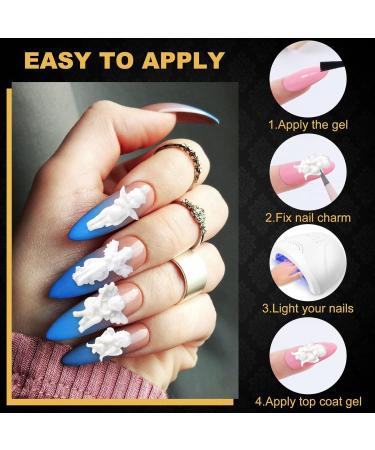 PAGOW 90PCS Retro Baroque 3D Embossed Angel Baby Nail Art Charms - Cute Cupid Designs for DIY Manicure Jewelry Decor - Women Nail Supplies - Buy Online on GoSupps.com
