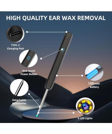 AVM NE3 Ear Wax Removal Kit - 1296p HD Wireless Endoscope with App Control & 8 Cleaning Tools for Kids Adults & Pets - IPX7 Waterproof - iOS & Android Compatible (Black - Buy Online on GoSupps.com