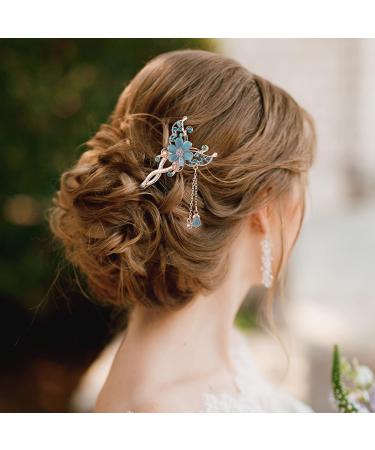 OIIKI Butterfly Flowers Hair Sticks Pins for Buns - 3pcs Chinese Flower Hair Chopsticks Hairpins | Vintage Rhinestone Tassel Hair Accessories - Buy Online on GoSupps.com