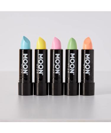 Moon Glow Neon UV Lipstick - Bright Pastel Colors that Illuminate Under UV Light | 5 Piece Set - Buy Online on GoSupps.com