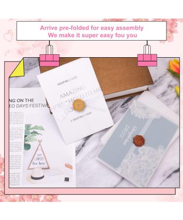 55 Pack Pre-Folded Vellum Jackets for 5x7 Wedding Invitations - Translucent Wrap Sleeves - Buy Online on GoSupps.com