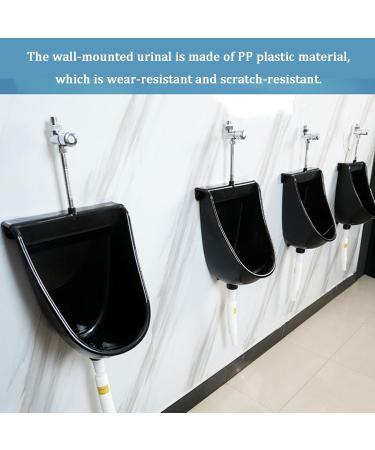 Wall Mount Plastic Urinals Urine Diverter for Men Simple Urinals Efficiency Washout Urinal Public Toilets Waterless Urinals with Hose Outdoor Construction Site Temporary Urinal Black Surface Mounted Surface mounted Black - Buy Online on GoSupps.com