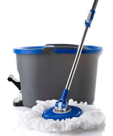 Simpli-Magic 79229 Spin Mop with 3 Mop Heads - Blue/Grey - Buy Online on GoSupps.com