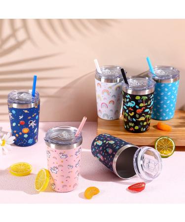 Zubebe 6-Piece Toddler Tumblers Set | Stainless Steel Spill-Proof Insulated Cups with Silicone Straw | 12oz Kids Water Bottle for Girls and Boys - Buy Online on GoSupps.com