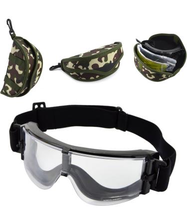 Elemart Tactical Airsoft Goggles - Military Eye Protection with 3 Interchangeable Lenses and Carrying Case - Buy Online on GoSupps.com